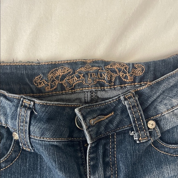 Wax Jean Dark Blue Straight Leg Women's Jeans - Picture 4 of 7